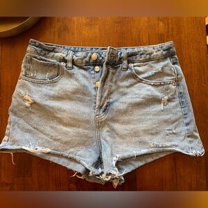 Distressed Denim Shorts